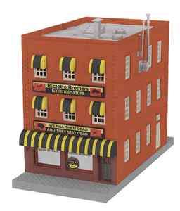   Rizzoto Brothers Exterminators 3 story Building with Blinking Sign