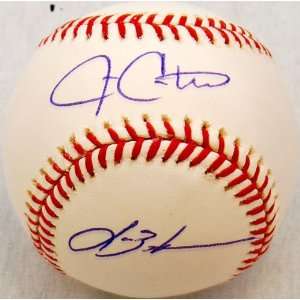  Signed Jason Castro & Lance Berkman Baseball   Autographed 