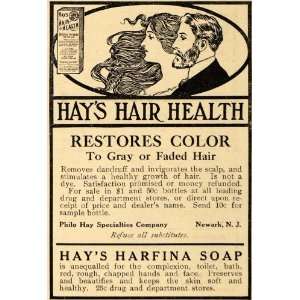   Ad Philo Hay Specialties Harfina Soap Hair Health   Original Print Ad