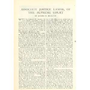  1911 Joseph R Lamar Supreme Court Justice 