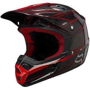    Fox Racing V 2 Race Helmet   2X Large/Black/Red Automotive