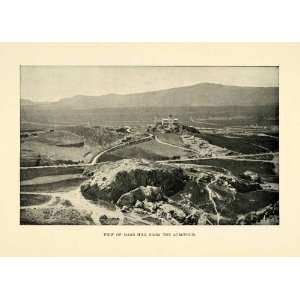  1901 Print View Mars Hill Acropolis Athens Greece Areopagus 