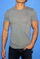 NEW AX ARMANI EXCHANGE MUSCLE SLIM FIT VINTAGE GRAY CREW T SHIRT MENS 