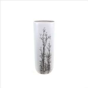  White Rebecca Ceramic Vase in Fall Season Tree Finish Size 