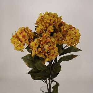 Hydrangea Bush Silk Wedding Flowers 43650 Old Gold  