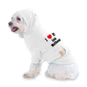   Irish Wolfhound Hooded T Shirt for Dog or Cat LARGE   WHITE Pet