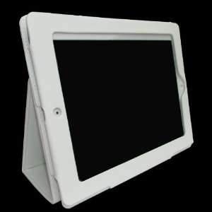   Wireless White Leather Case Pouch Holder Stand Cover for Apple iPad 2