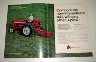 1968 International 444 Tractor Original Color Ad  