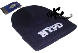 NYPD WINTER BEANIE KNIT CAP HAT NEW YORK OFFICIAL LICENSED EMBROIDERED 