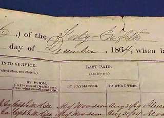 This is for a Original 1864 Civil War Muster Roll of the 48th Regiment 