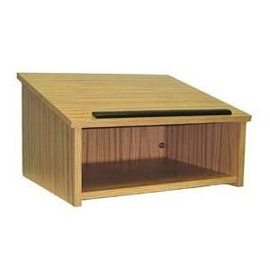  Tabletop Lectern Without Sound   Medium Oak Office 