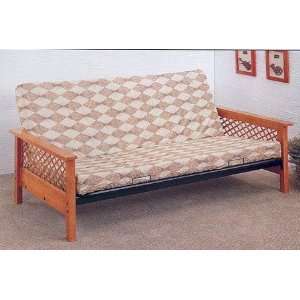   Style Oak Wood Finish Arms Sofa (Frame Only) Furniture & Decor