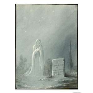   18 Haunts the Cemetery Where She is Buried Giclee Poster Print, 12x16