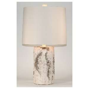  Arteriors Rustic Real Birch Log Accent Table Lamp