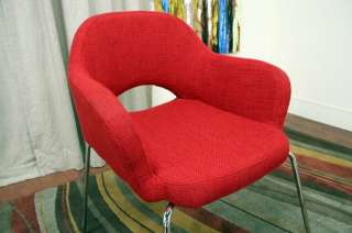   Century Modern Red Twill Executive Arm Chair NEW   DC 506 red  