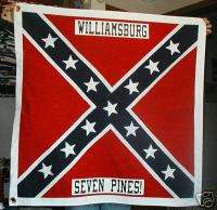 WILLIAMSBURG, SEVEN PINESConfederate Civil War Flag  