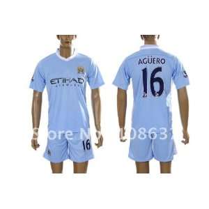  high quality 2011 2012 manchester home 16 kun aguero 