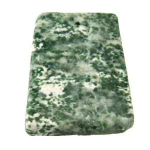  47X34mm Green Spot Agate Ladder Pendant with 1.5mm Hole 