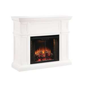  Classic Flame 2 piece Artesian Mantel Fireplace, White 