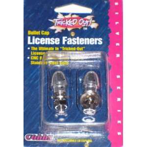 Cobbs Tricked Out Bullet Cap License Plate Fasteners (Silver Series)