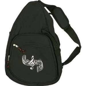  BODY BACKPACK G CLEF (Black) Musical Instruments