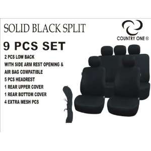  WITH FRONT AIR BAG COMPATIBLE SOLID BLACK SPLIT REAR BENCH Automotive