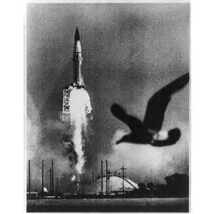  Rocket lifting off,Cape Canaveral,Florida,seagull,1965 