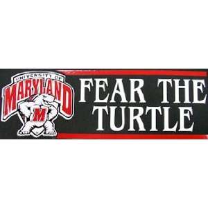 University of Maryland Terrapins Decal,fear The Turtle  
