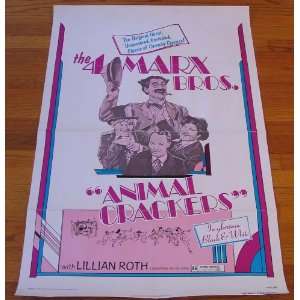 ANIMAL CRACKERS original 27x41 one sheet movie poster THE MARX 