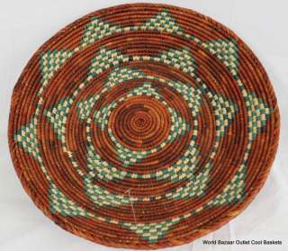 Ethnic Wicker Basket hand made in Pakistan Tribal design #89 unique 