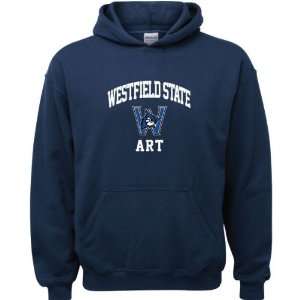  Westfield State Owls Navy Youth Art Arch Hooded Sweatshirt 