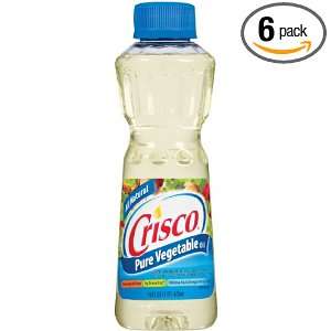 Crisco Pure Vegetable Oil, 16 Ounce (Pack of 6)  Grocery 