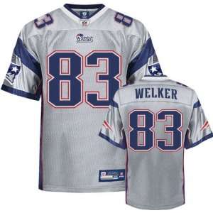  Wes Welker Jersey Reebok Authentic Silver #83 New England 