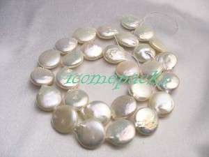 wholesale 15.5  13mm white coin freshwater pearls  