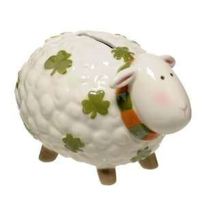 Grasslands Road So Lucky Celtic Shamrock Dot and Scarf Lamb Bank, 6 by 