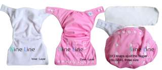 FREE SHIP WHOLESALE LOT of 8pcs Reusable Baby Cloth Diaper Nappy+8pcs 