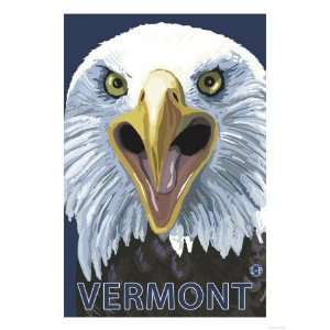  Vermont   Eagle Up Close Premium Poster Print, 12x16