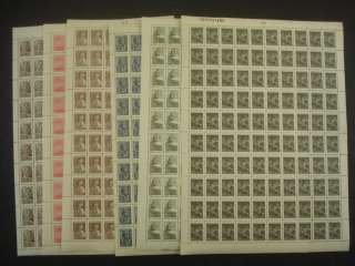 Russia 6 MNH Full Sheets 1940s Perfs OK  