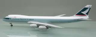   Models 1/400 Cathay Pacific Cargo Boeing 747 8 w/ Chrome stand  
