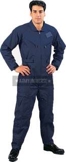 Navy Blue Military Air Force Style Flight Suit Coveralls  