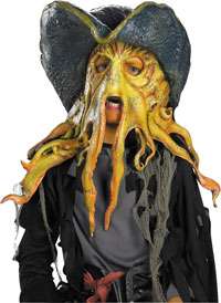Capri de disfraz del Caribe 10570 de la máscara de Davy Jones Davey