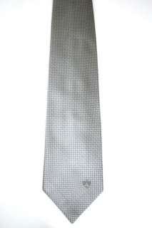 Versace Mens 100% Silk Tie MADE IN ITALY Silver W/ Logo  