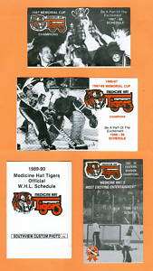 1986 87 Medicine Hat Tigers Hockey Pocket Schedule WHL  