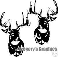 Whitetail Deer pair of buck decals ARTISTIC LOOK  