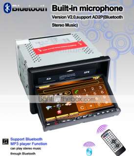 Ouku G7907 7 Motorized 2Din Car GPS Unit DVD PlayerIn Dash Bluetooth 