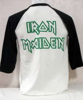 New Iron Maiden baseball jersey shirt punk rock band tour 38 M  