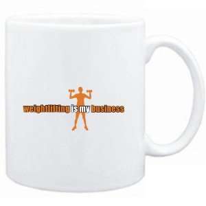  Mug White  Weightlifting is my business  Sports Sports 