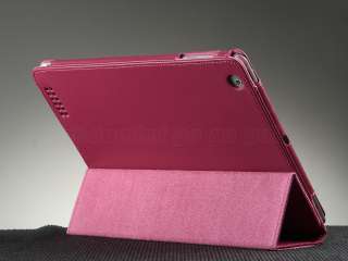 For New iPad 3 3rd Apple iPad 2 Stand PU Leather Magnetic Smart Cover 