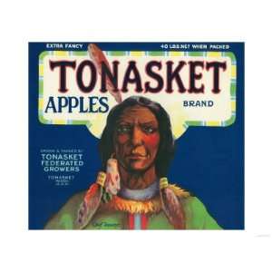  Tonasket Apple Label   Tonasket, WA Premium Poster Print 