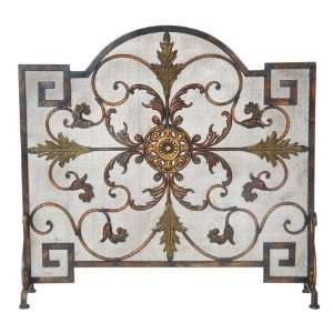  Arched Panel Screen Antique Copper & Patina
